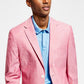 Tommy Hilfiger Men's Abstract Stripe Modern Fit Chambray Blazer Red Size 42