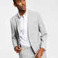 Alfani Men's Slim Fit Solid Knit Suit Jacket Gray Size 42