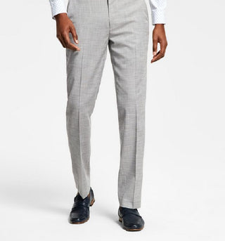 Alfani Men's Slim Fit Solid Knit Suit Pants Gray Size 34X30