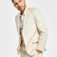 Alfani Men's Slim Fit Solid Cream Cotton Suit Jacket Brown Size 36