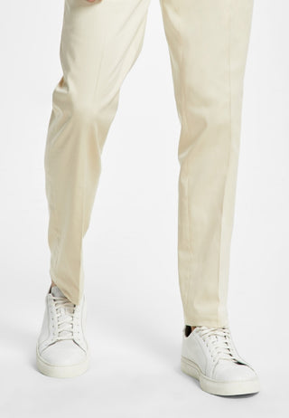 Alfani Men's Slim Fit Solid Cream Cotton Suit Pants Brown Size 34X32