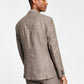 Alfani Men's Slim Fit Stripe Linen Suit Jacket Brown Size 38