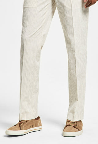 Alfani Men's Slim Fit Seersucker Stripe Suit Pants White Size 33X30