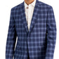 Bar III Men's Slim Fit Patterned Blazer Blue Size 42