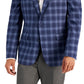 Bar III Men's Slim Fit Patterned Blazer Blue Size 42