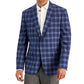 Bar III Men's Slim Fit Patterned Blazer Blue Size 44
