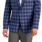 Bar III Men's Slim Fit Patterned Blazer Blue Size 44