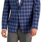 Bar III Men's Slim Fit Patterned Blazer Blue Size 46