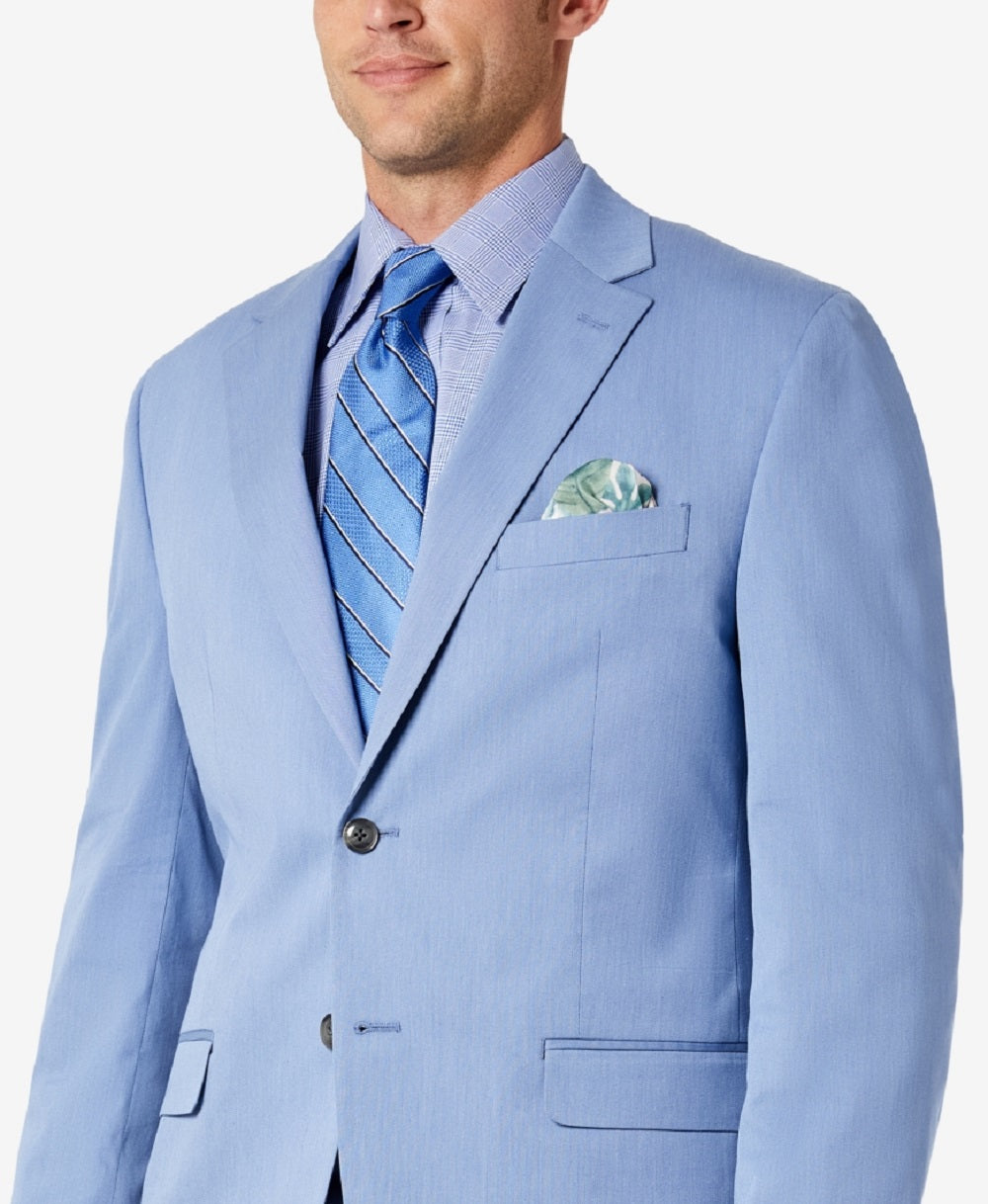 Sean John Men's Classic Fit Solid Suit Jacket Blue Size 44