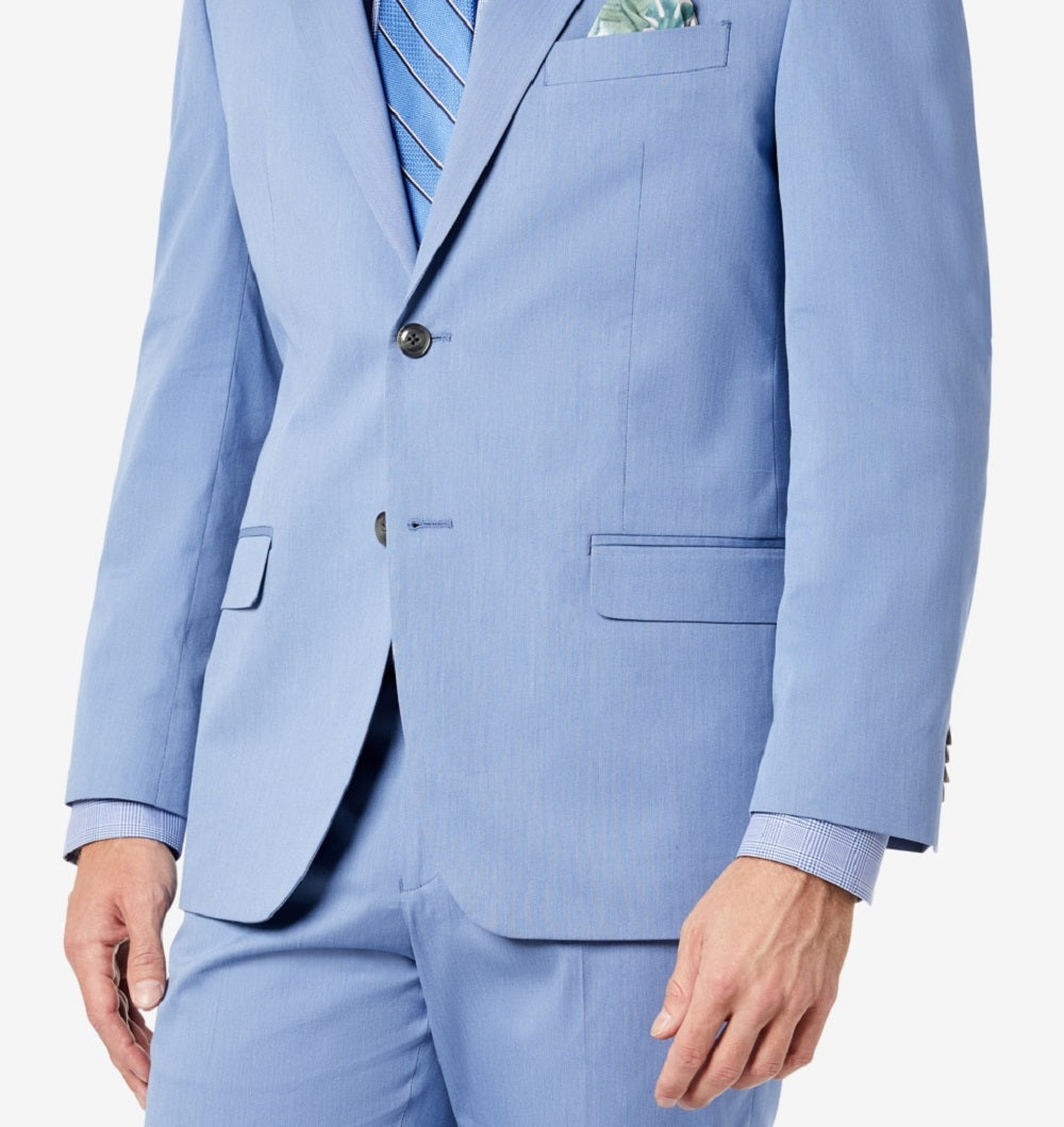 Sean John Men's Classic Fit Solid Suit Jacket Blue Size 44