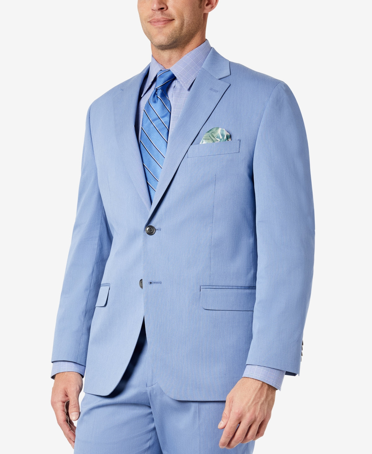 Sean John Men's Classic Fit Solid Suit Jacket Blue Size 44