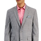 Bar III Men's Slim Fit Patterned Blazer Gray Size 36