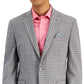Bar III Men's Slim Fit Patterned Blazer Gray Size 40