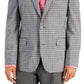 Bar III Men's Slim Fit Patterned Blazer Gray Size 40