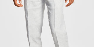 Bar III Men's Slim Fit Textured Linen Suit Separate Pant Grey Size 32X30