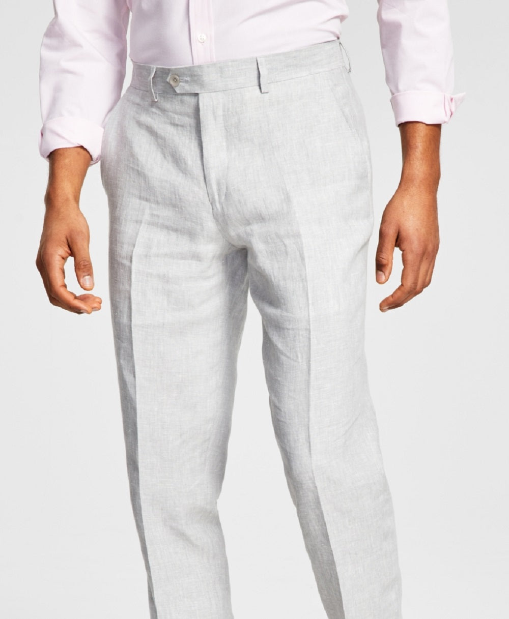 Bar III Men's Slim Fit Textured Linen Suit Separate Pant Gray Size 34X34