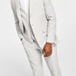 Bar III Men's Slim Fit Textured Linen Suit Separate Jacket Gray Size 40
