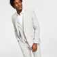 Bar III Men's Slim Fit Textured Linen Suit Separate Jacket Gray Size 42