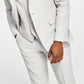Bar III Men's Slim Fit Textured Linen Suit Separate Jacket Gray Size 44