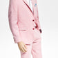 Bar III Men's Slim Fit Textured Linen Suit Separate Jacket Pink Size 38
