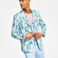 Bar III Men's Slim Fit Floral Print Suit Jacket Blue Size 38