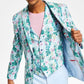 Bar III Men's Slim Fit Floral Print Suit Jacket Blue Size 38