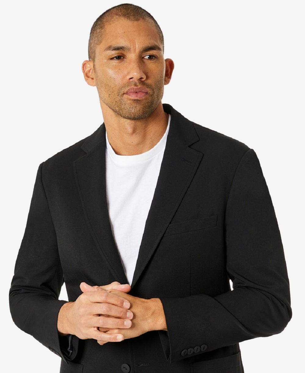 Michael Kors Men's Modern Fit Stretch Solid Suit Jacket Black Size 44