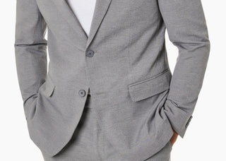 Michael Kors Men's Modern Fit Stretch Solid Suit Jacket Gray Size 46
