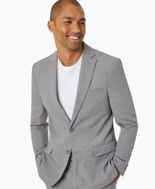Michael Kors Men's Modern Fit Stretch Solid Suit Jacket Gray Size 46