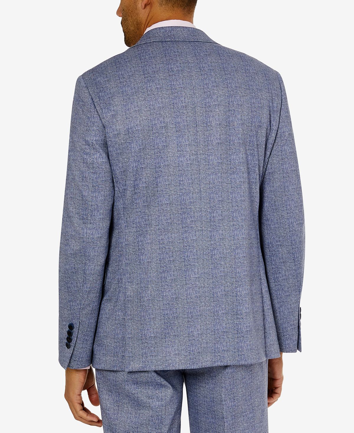 Tallia Men's Slim Fit Knit Suit Jacket Blue Size 42