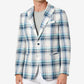 Tallia Men's Slim Fit Multicolor Plaid Blazer Blue Size 46