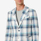 Tallia Men's Slim Fit Multicolor Plaid Blazer Blue Size 48