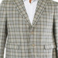 Tallia Men's Verdello Linen Plaid Two Button Blazer Brown Size 44