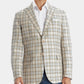 Tallia Men's Plaid Linen Blazer Brown Size 44