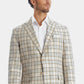 Tallia Men's Plaid Linen Blazer Brown Size 44
