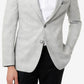 Tallia Men's Slim Fit Cream Metallic Plaid Evening Jacket Gray Size 38