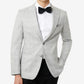 Tallia Men's Slim Fit Cream Metallic Plaid Evening Jacket Gray Size 38