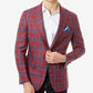 Tallia Men's Slim Fit Plaid Blazer Red Size 38