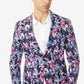 Tallia Men's Slim Fit Floral Blazer Blue Size 40