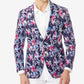 Tallia Men's Slim Fit Floral Blazer Blue Size 46