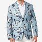 Tallia Men's Slim Fit Blue Floral Blazer Blue Size 46