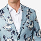 Tallia Men's Slim Fit Blue Floral Blazer Blue Size 46