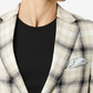 Tallia Men's Slim Fit Plaid Linen Blazer Beige Size 38