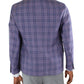 Tallia Men's Verdello Linen Plaid Two Button Blazer Purple Size 40