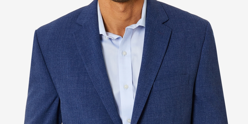 Club Room Men's Classic Fit Solid Sport Coat Blue Size 44