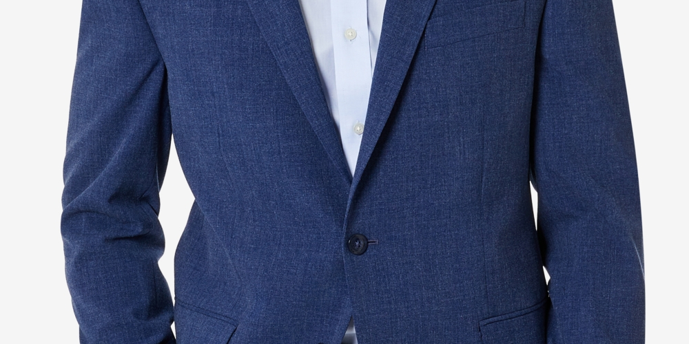 Club Room Men's Classic Fit Solid Sport Coat Blue Size 44