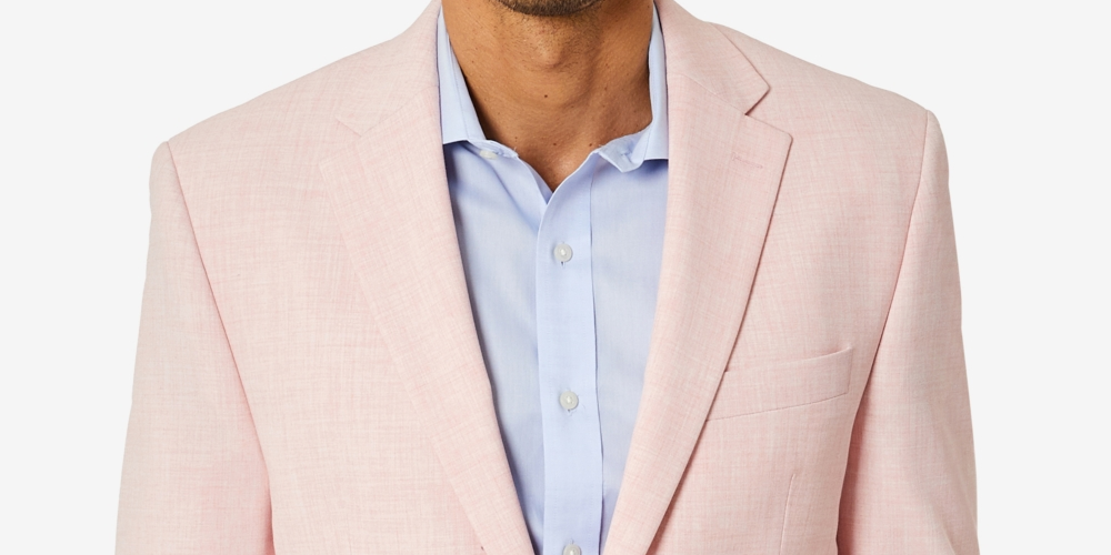 Club Room Men's Classic Fit Solid Sport Coat Pink Size 36