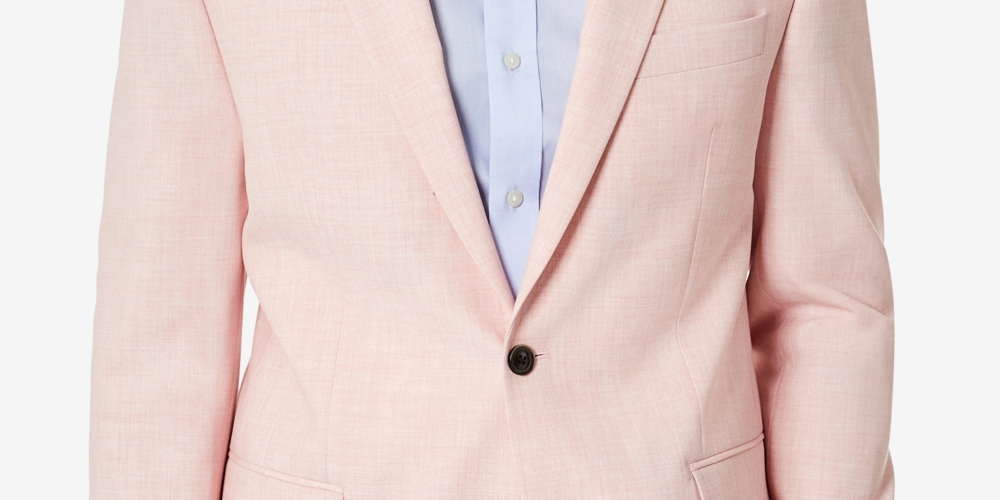 Club Room Men's Classic Fit Solid Sport Coat Pink Size 36