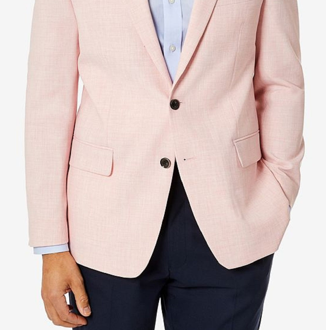 Club Room Men's Classic Fit Solid Sport Coat Pink Size 40
