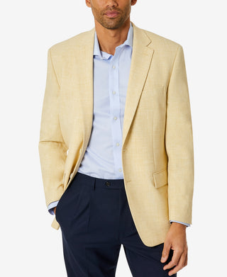 Club Room Men's Classic Fit Solid Sport Coat Yellow Size 42